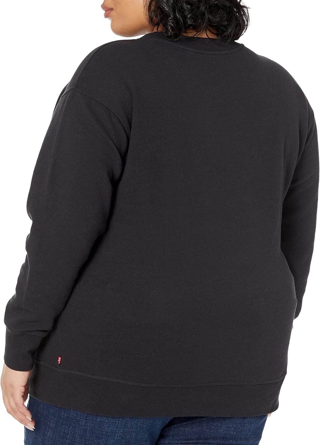 imageLevis Womens Graphic Standard Crewneck SweatshirtGlimmering Batwing Caviar Black