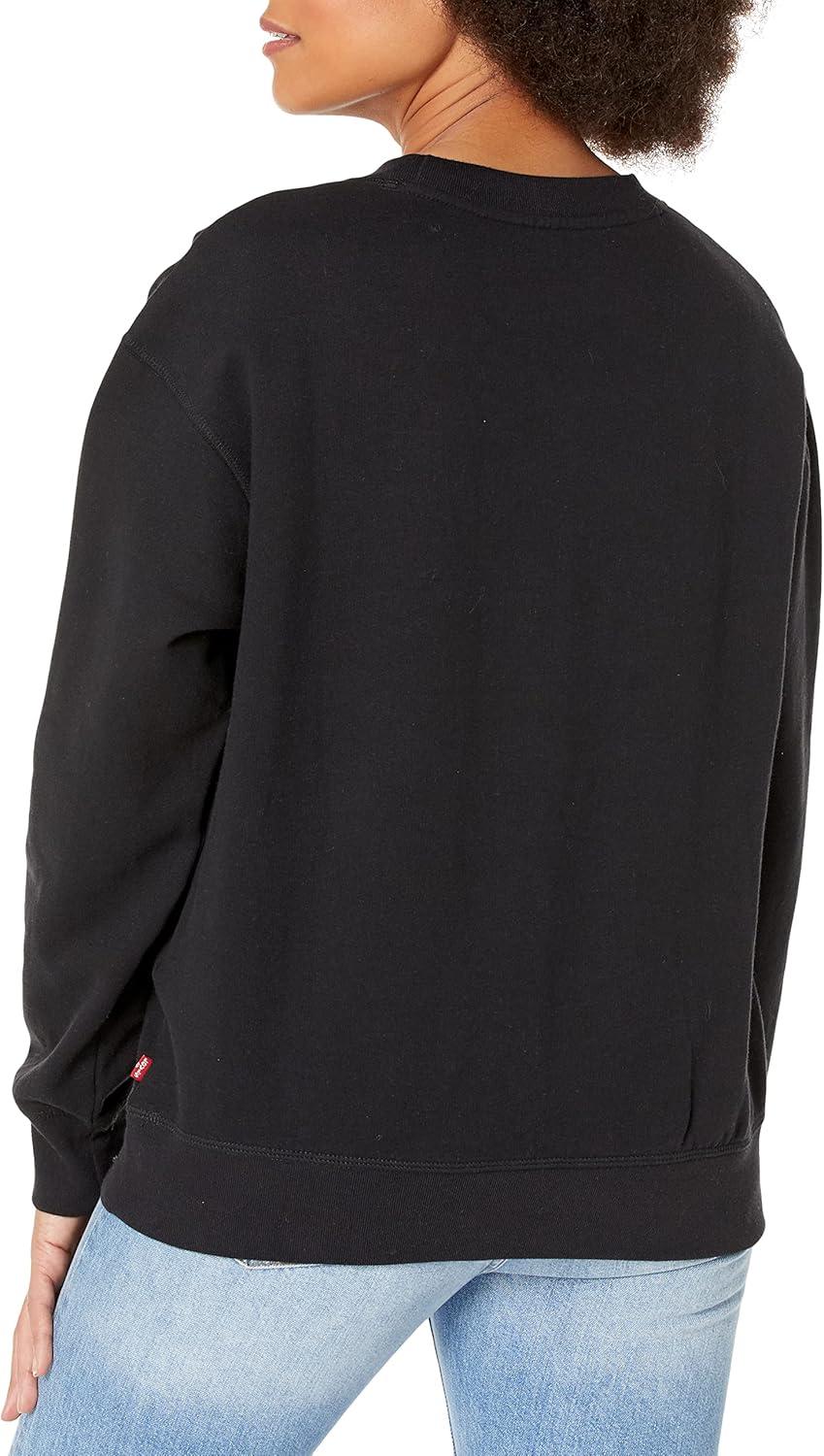imageLevis Womens Graphic Standard Crewneck SweatshirtGlimmering Batwing Caviar Black