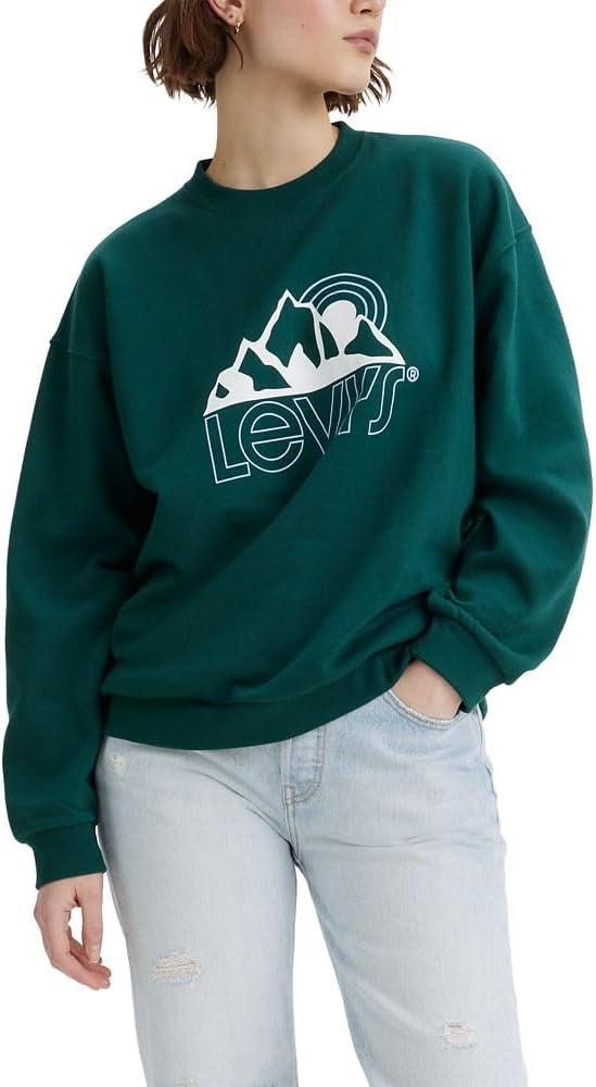 imageLevis Womens Graphic Standard Crewneck SweatshirtMountain Top Deep Teal