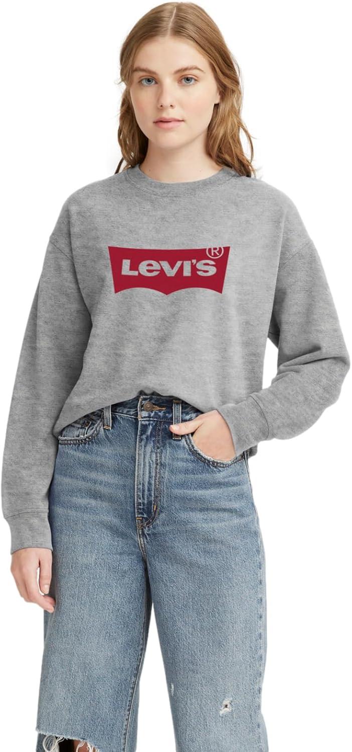 imageLevis Womens Graphic Standard Crewneck SweatshirtStarstruck Heather Grey