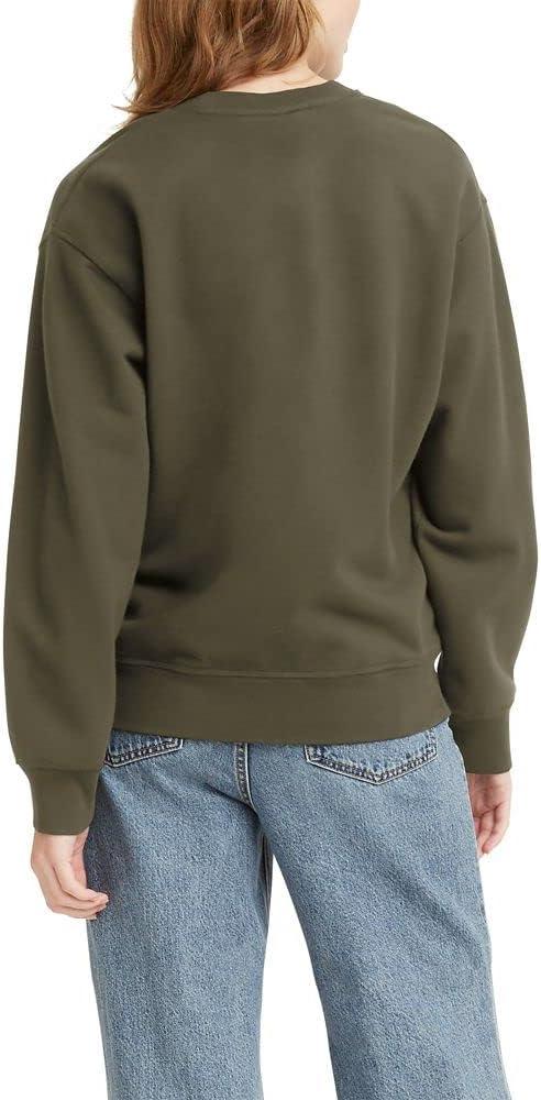 imageLevis Womens Graphic Standard Crewneck SweatshirtWildflower Fill Martini Olive
