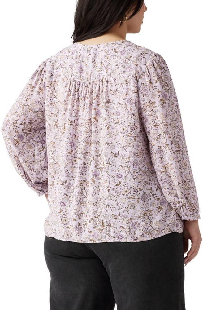 imageLevis Womens Halsey Blouse Also Available in PlusTapestry Floral Lavender Blue