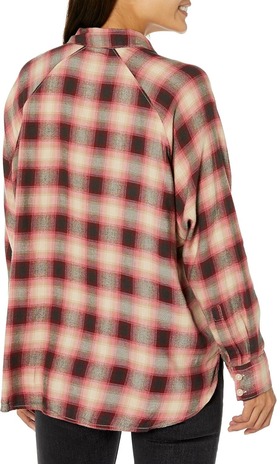 imageLevis Womens Harrison Raglan Shirt Standard and PlusJames Plaid Syrah