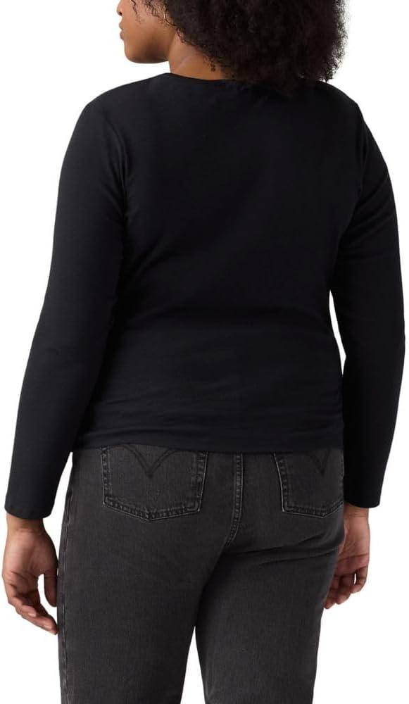 imageLevis Womens Hayes LongSleeve TShirt Also Available in PlusAnthracite Night