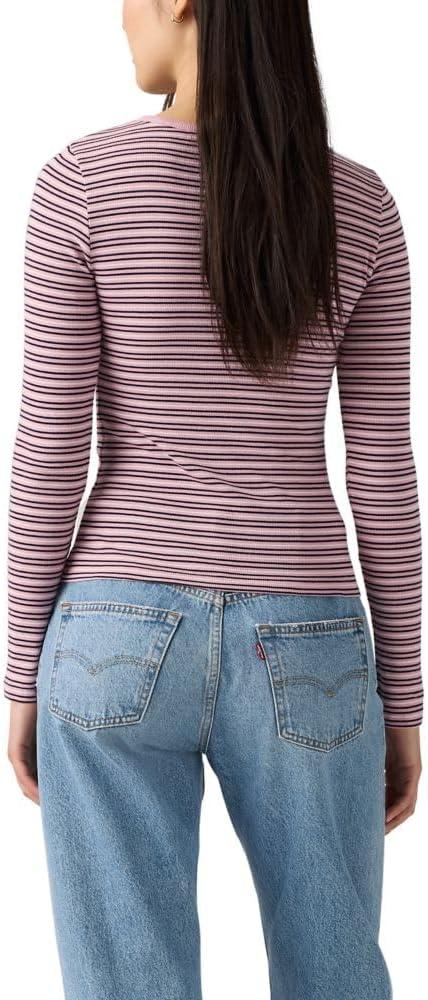 imageLevis Womens Hayes LongSleeve Tee Also Available in PlusClara Stripe Cloud Dancer