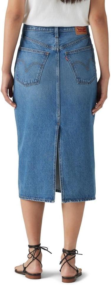 imageLevis Womens HighRise Slit SkirtMeadow Games Clean Hem