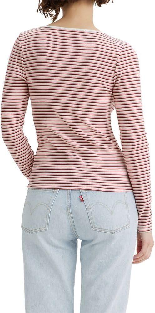imageLevis Womens Honey Long Sleeve Shirt Standard and PlusJulip Stripe Cloud Dancer