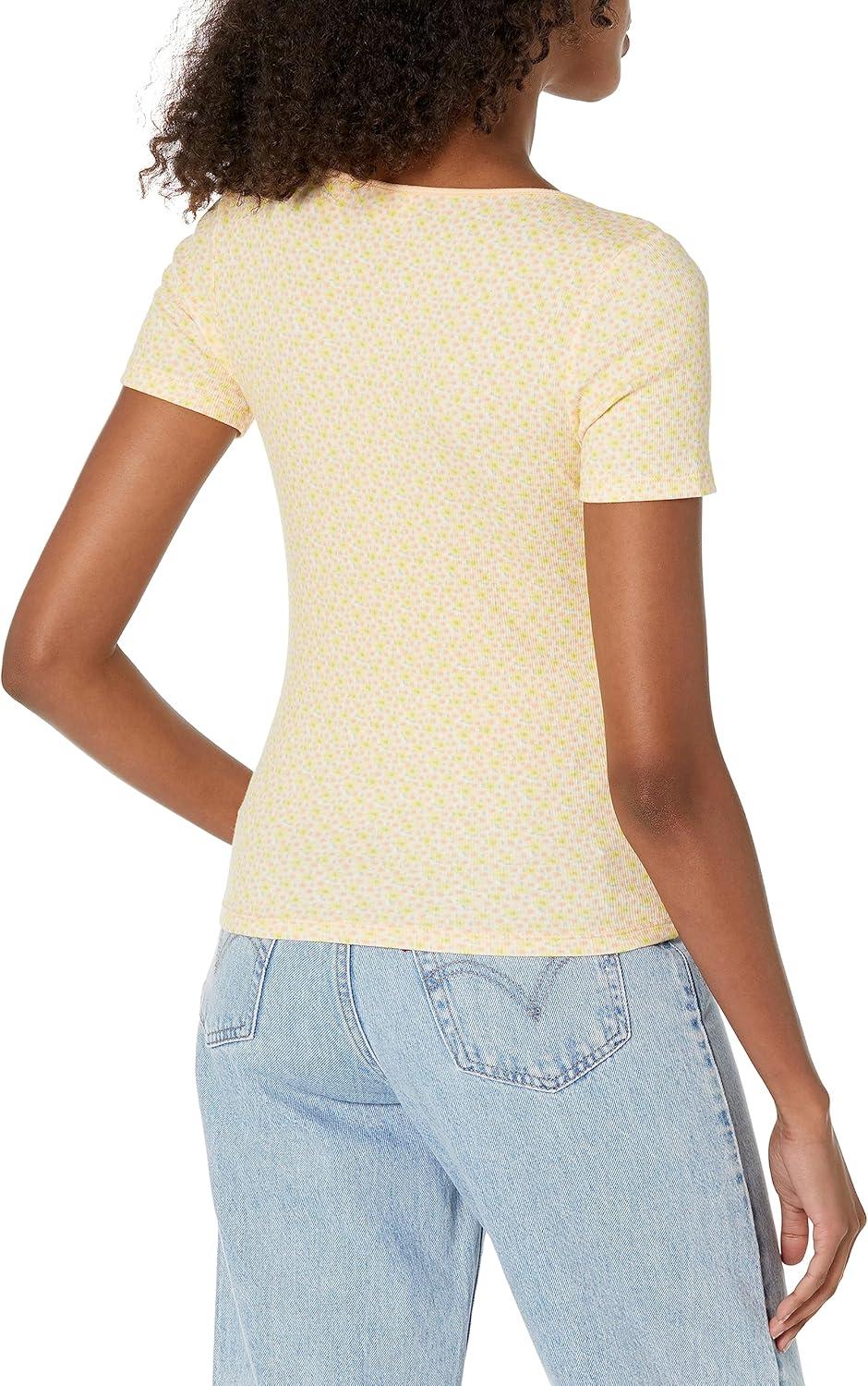 imageLevis Womens Honey Short Sleeve ShirtEvelyn Floral Almond Cream