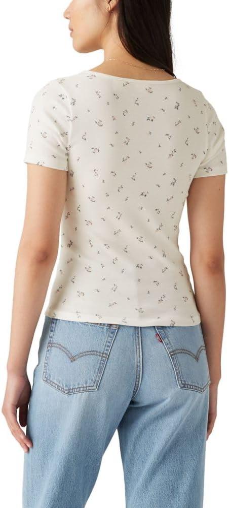 imageLevis Womens Honey Short Sleeve ShirtMineral Ditsy Egret
