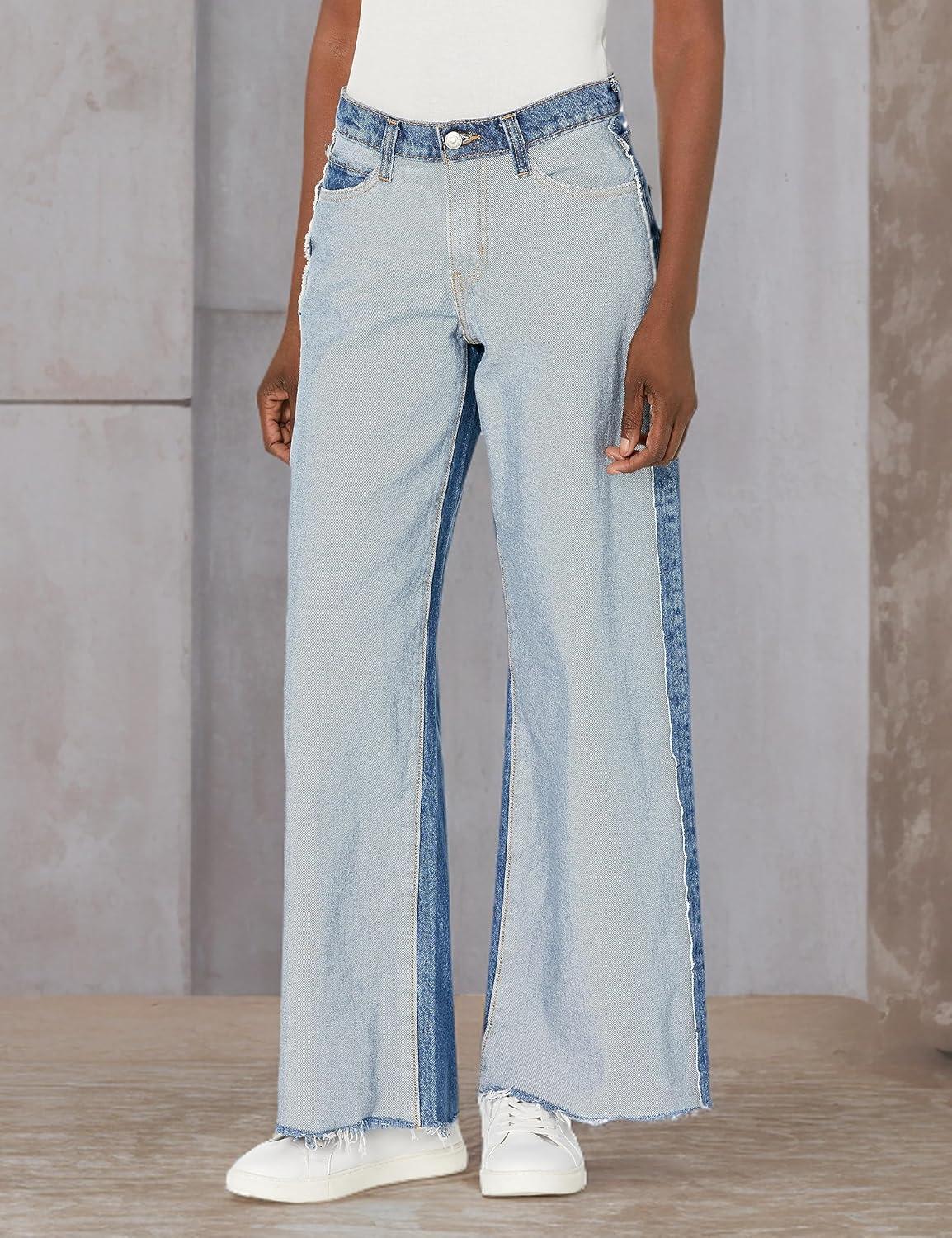 imageLevis Womens Inside Out 94 Baggy Wide Leg JeanFeeling Fancy