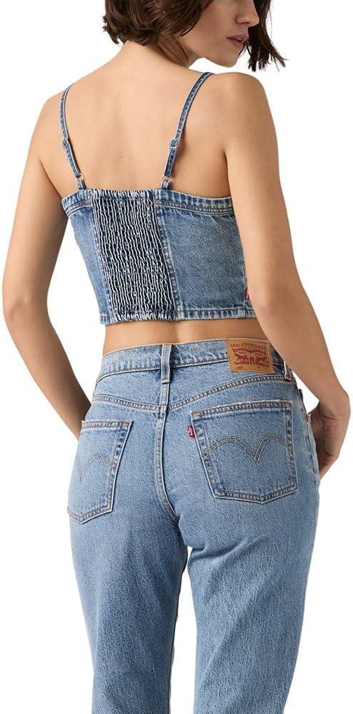 imageLevis Womens Jadine Denim Cami TankNew Twisted Stone Top Nonstretch