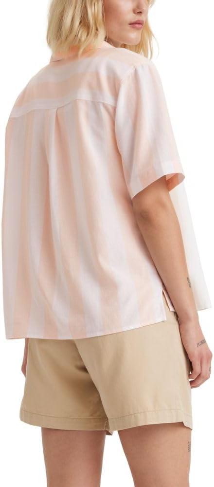 imageLevis Womens Joyce Resort Shirt Also Available in PlusNew Freya Stripe Pale Peach