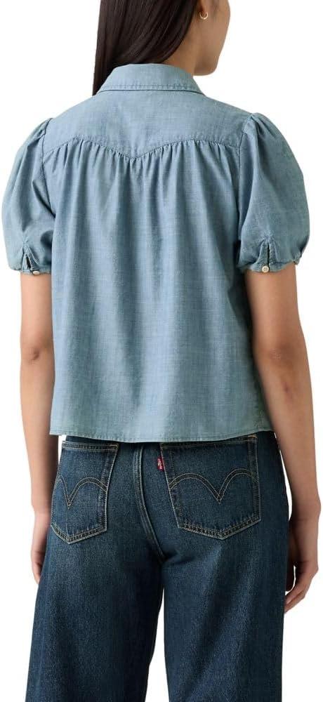 imageLevis Womens Lea Short Sleeve Slim BlouseMy World is Blue
