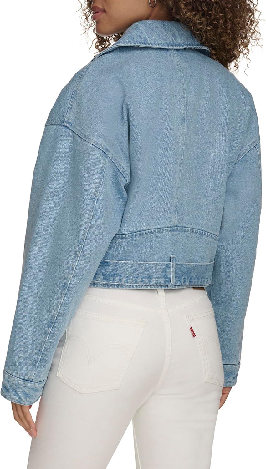 imageLevis Womens Levis Womens Cropped Denim MotoLight Wash Denim