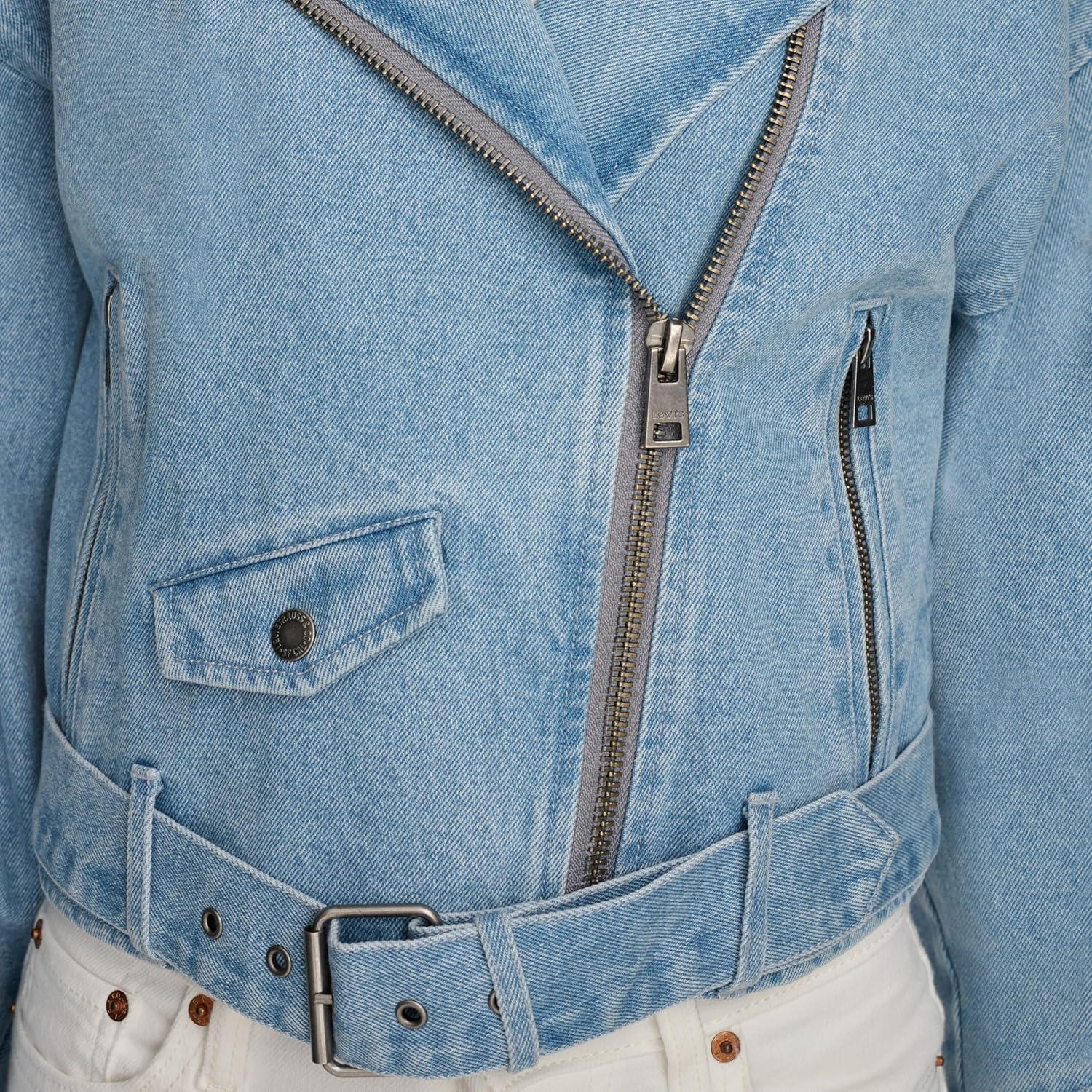imageLevis Womens Levis Womens Cropped Denim MotoLight Wash Denim