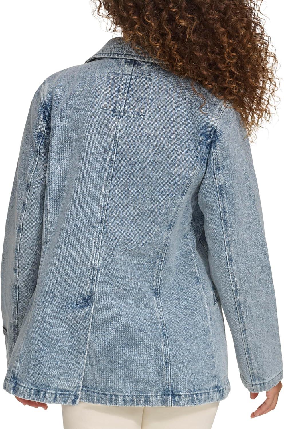 imageLevis Womens Levis Womens Denim Single Breasted BlazerLight Wash Denim