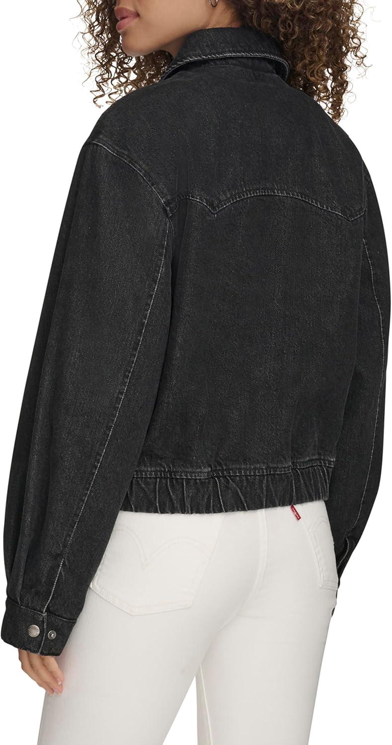 imageLevis Womens Levis Womens Western Denim BomberBlack Wash Denim