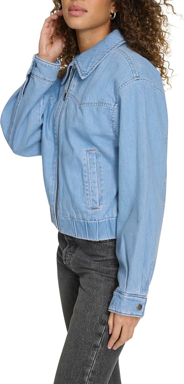 imageLevis Womens Levis Womens Western Denim BomberLight Wash Denim