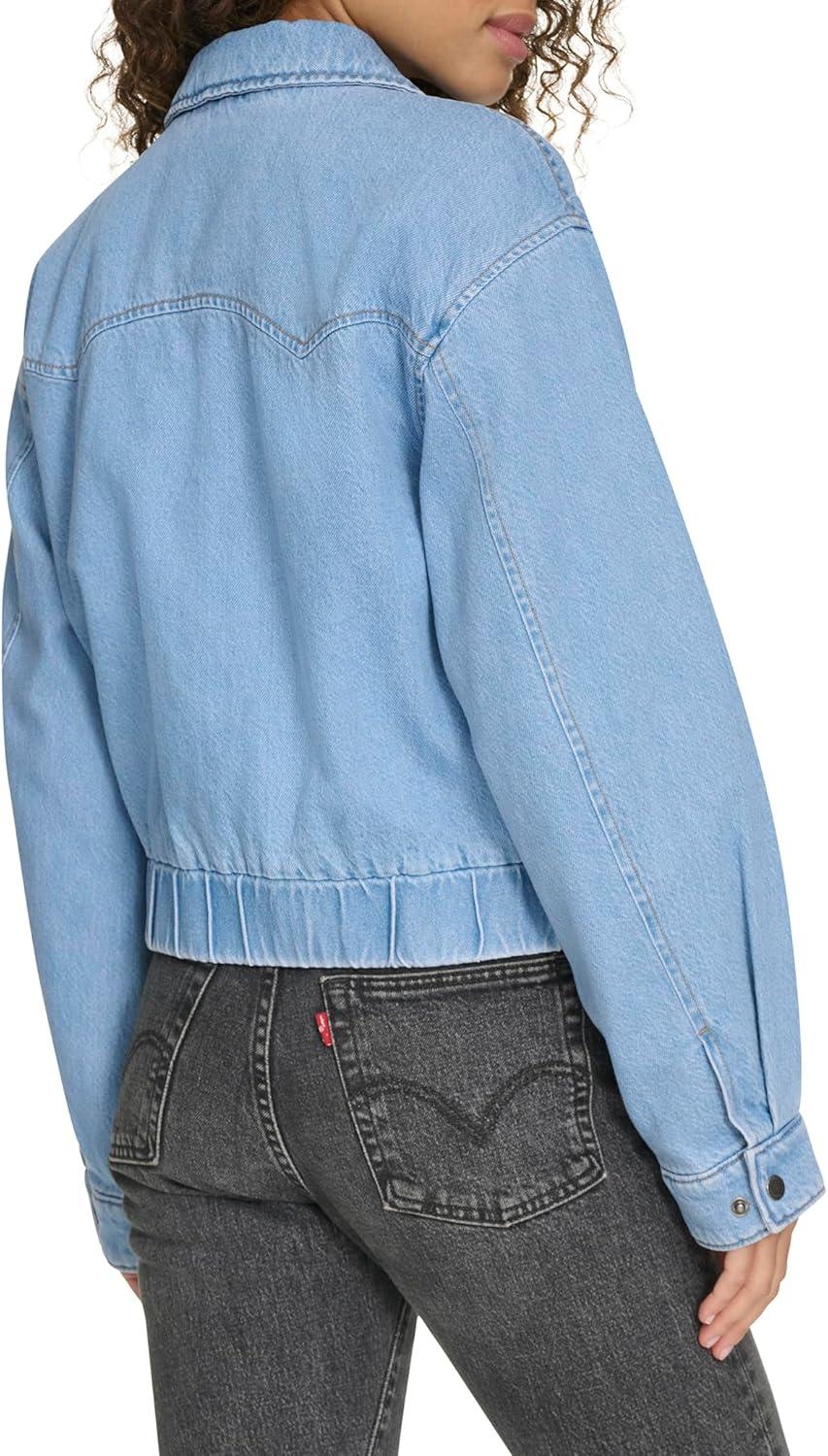 imageLevis Womens Levis Womens Western Denim BomberLight Wash Denim