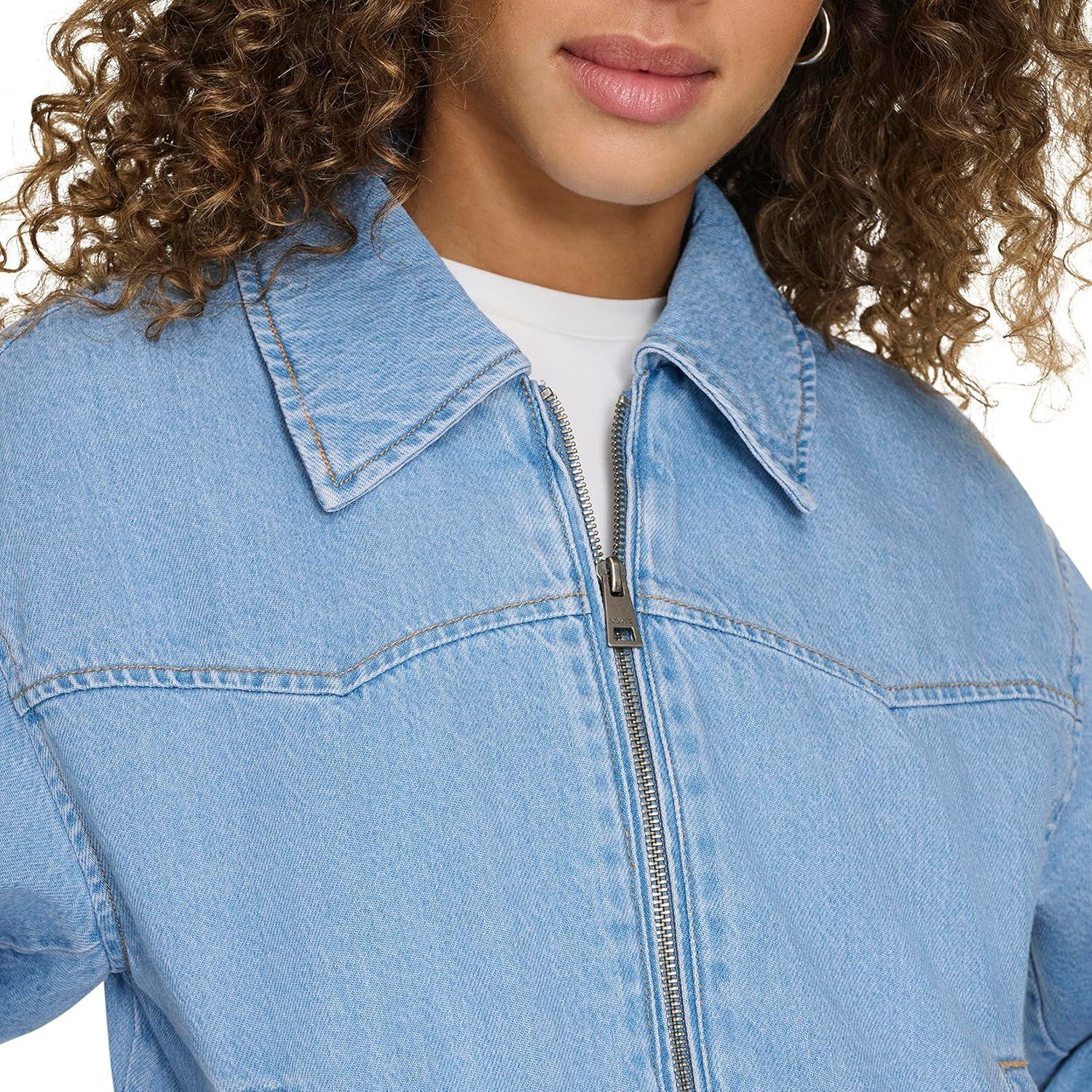 imageLevis Womens Levis Womens Western Denim BomberLight Wash Denim