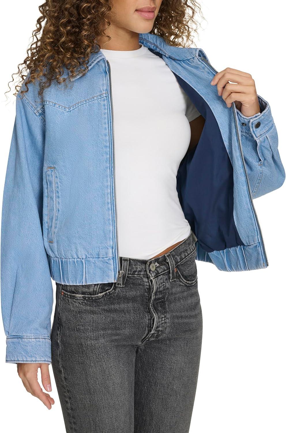 imageLevis Womens Levis Womens Western Denim BomberLight Wash Denim