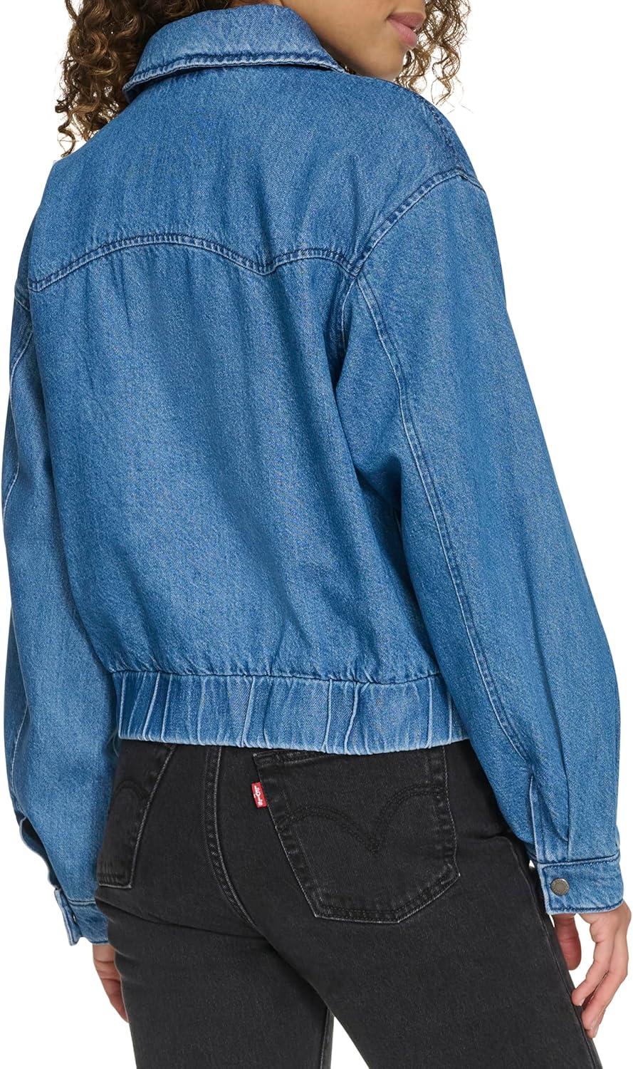 imageLevis Womens Levis Womens Western Denim BomberMedium Wash Denim