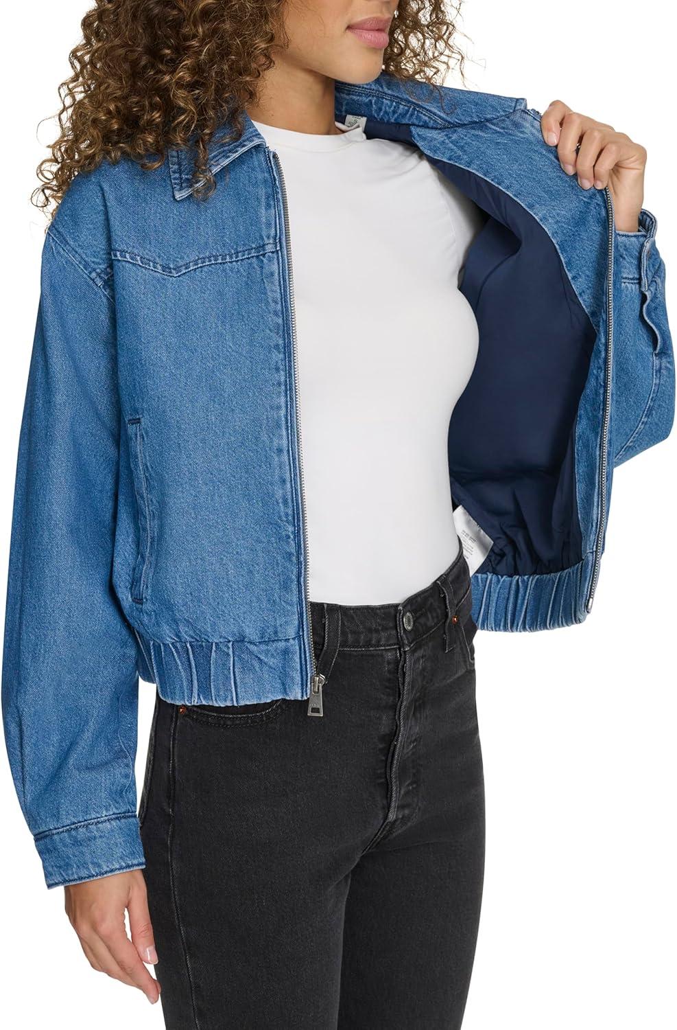 imageLevis Womens Levis Womens Western Denim BomberMedium Wash Denim