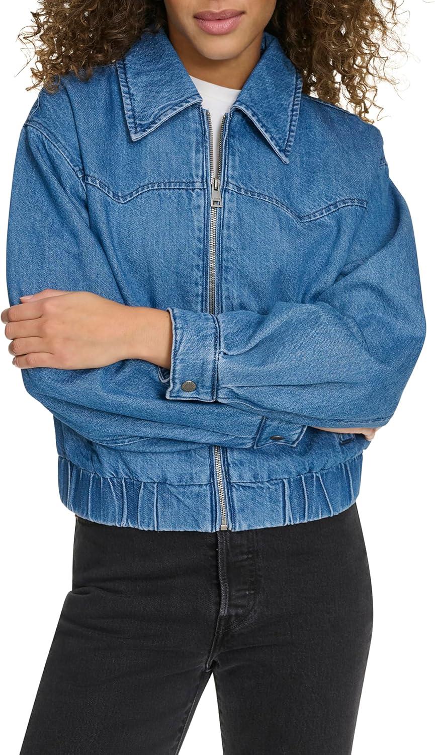 imageLevis Womens Levis Womens Western Denim BomberMedium Wash Denim