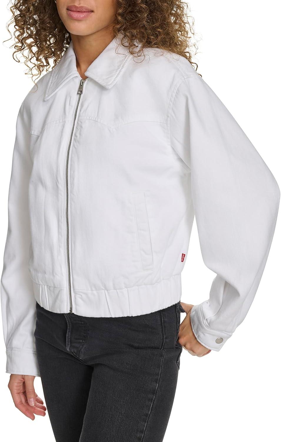 imageLevis Womens Levis Womens Western Denim BomberWhite Wash Denim