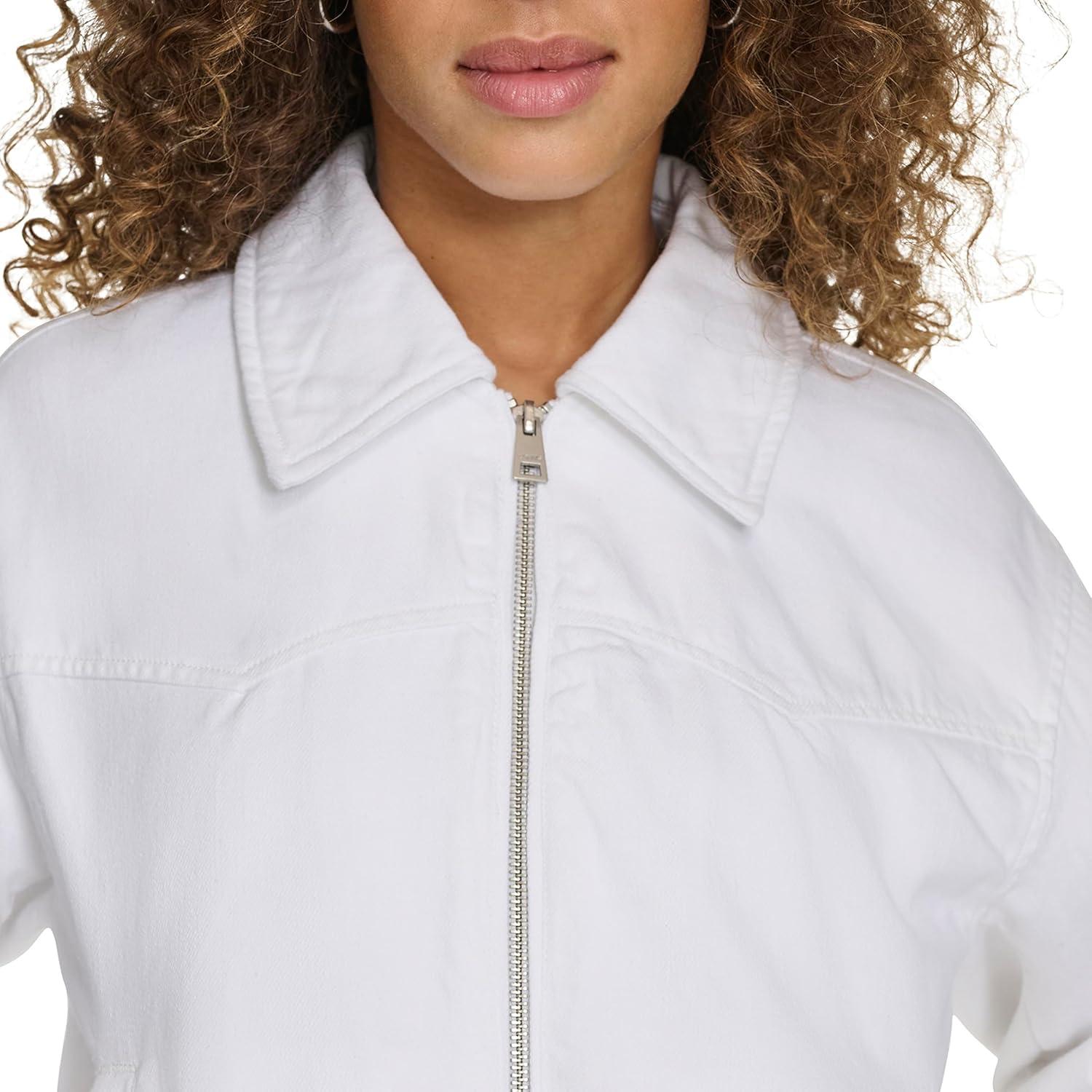 imageLevis Womens Levis Womens Western Denim BomberWhite Wash Denim