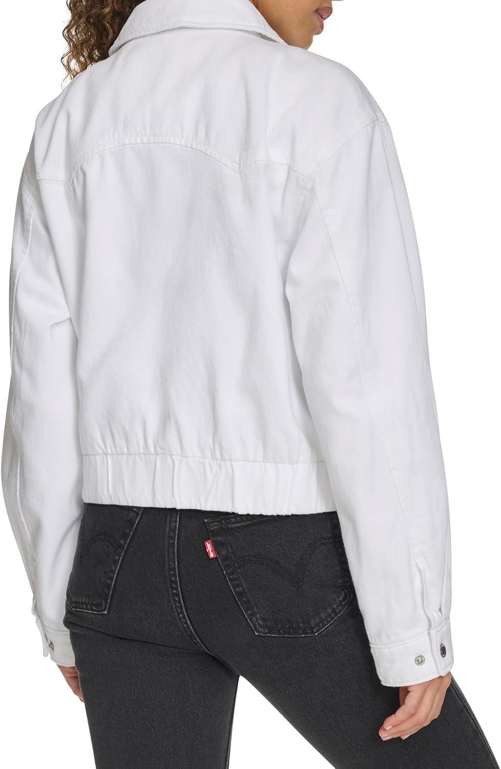 imageLevis Womens Levis Womens Western Denim BomberWhite Wash Denim