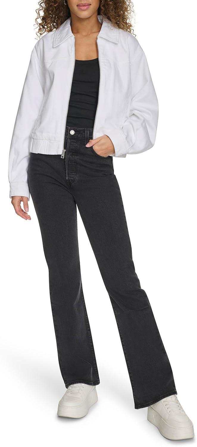 imageLevis Womens Levis Womens Western Denim BomberWhite Wash Denim