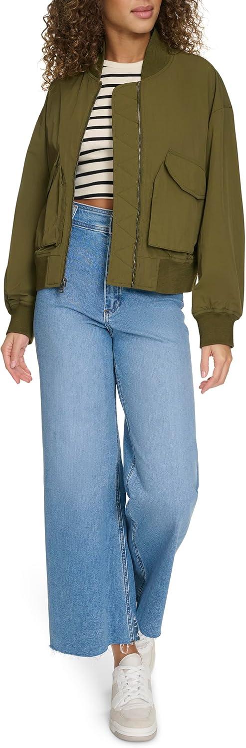 imageLevis Womens Lightweight Shorty Bomber JacketArmy Green
