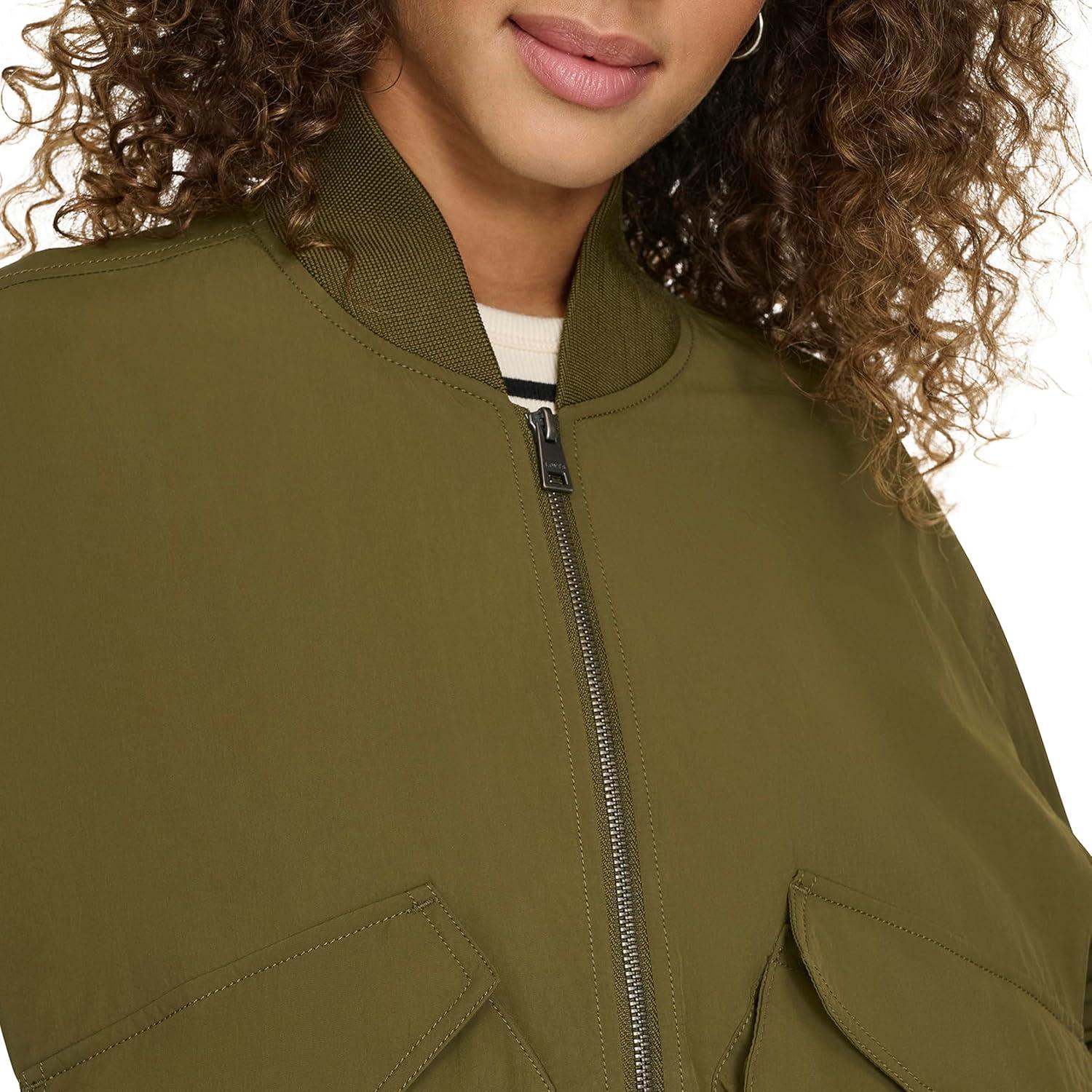 imageLevis Womens Lightweight Shorty Bomber JacketArmy Green