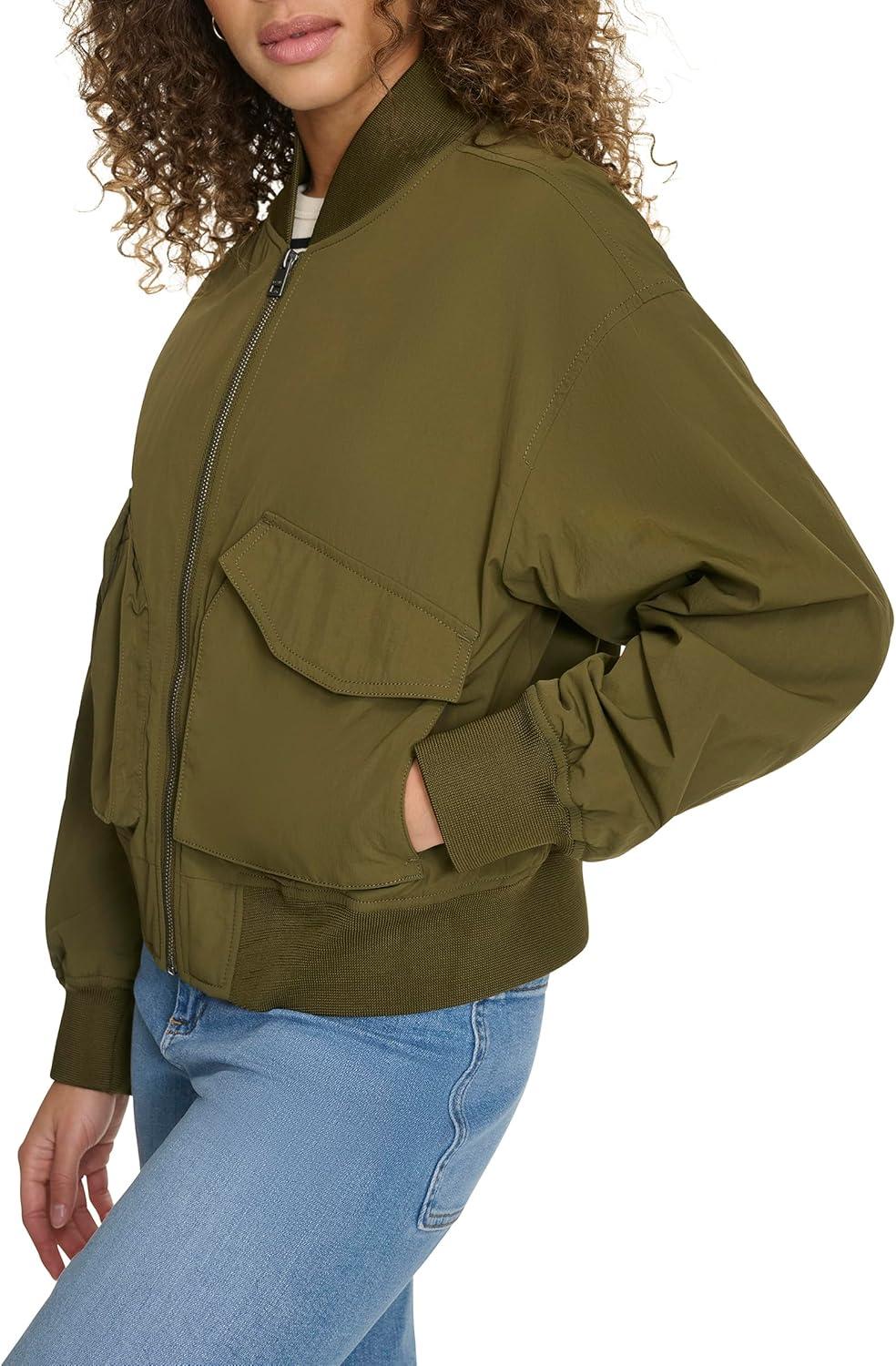imageLevis Womens Lightweight Shorty Bomber JacketArmy Green