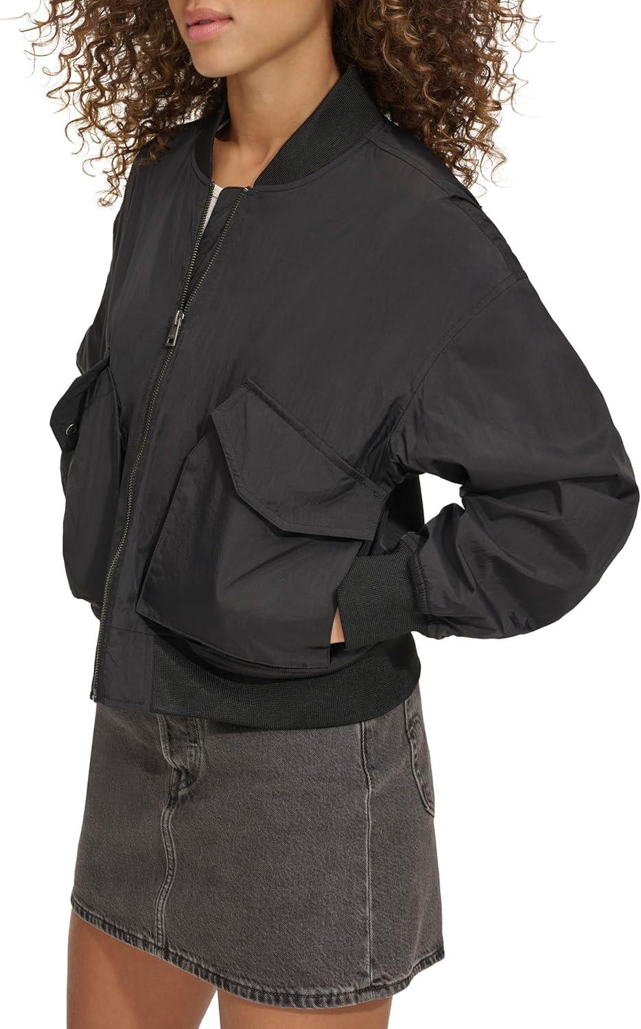 imageLevis Womens Lightweight Shorty Bomber JacketBlack