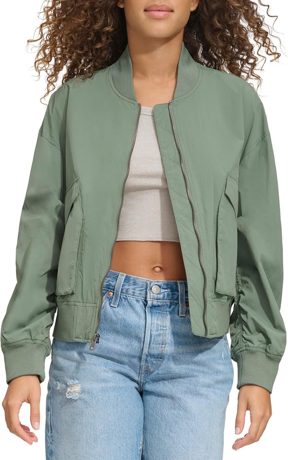 imageLevis Womens Lightweight Shorty Bomber JacketDark Forest