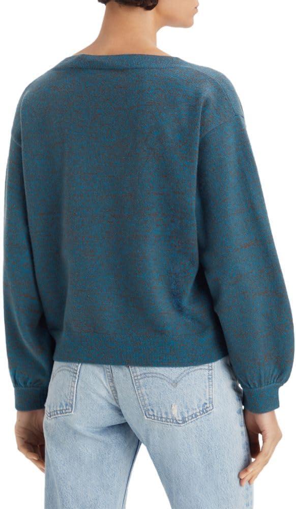 imageLevis Womens Long Sleeve Flower SweaterMarled Yarn Caviar and Gibralter Sea