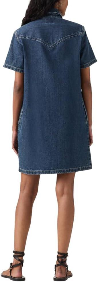 imageLevis Womens Louisa ShortSleeve Denim DressNew Youre a Dime Shrinktofit