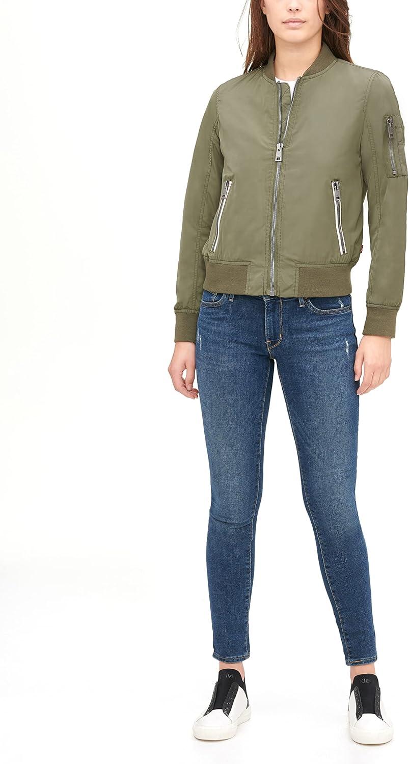 imageLevis Womens Melanie Newport Bomber Jacket Regular amp Plus SizeArden Green