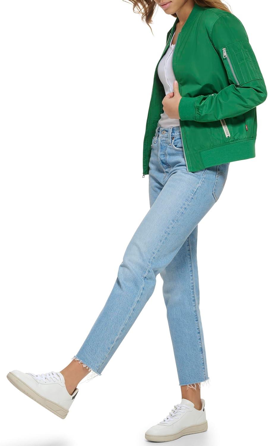 imageLevis Womens Melanie Newport Bomber Jacket Regular amp Plus SizeArden Green