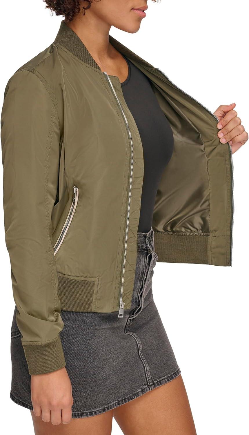 imageLevis Womens Melanie Newport Bomber Jacket Regular amp Plus SizeArmy Green