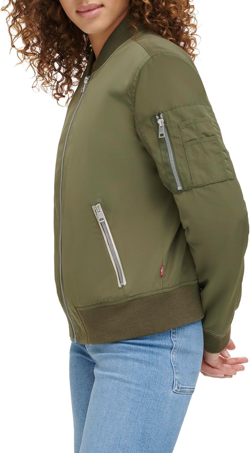 imageLevis Womens Melanie Newport Bomber Jacket Regular amp Plus SizeArmy Green