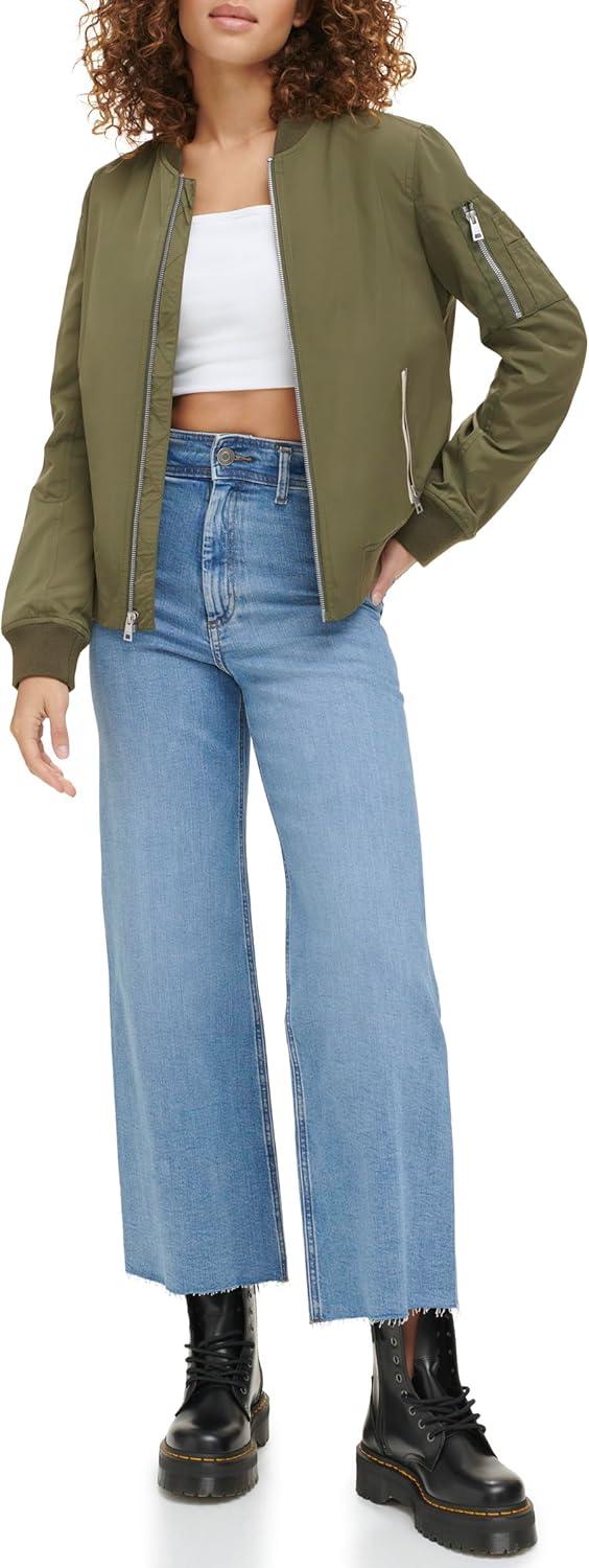 imageLevis Womens Melanie Newport Bomber Jacket Regular amp Plus SizeArmy Green
