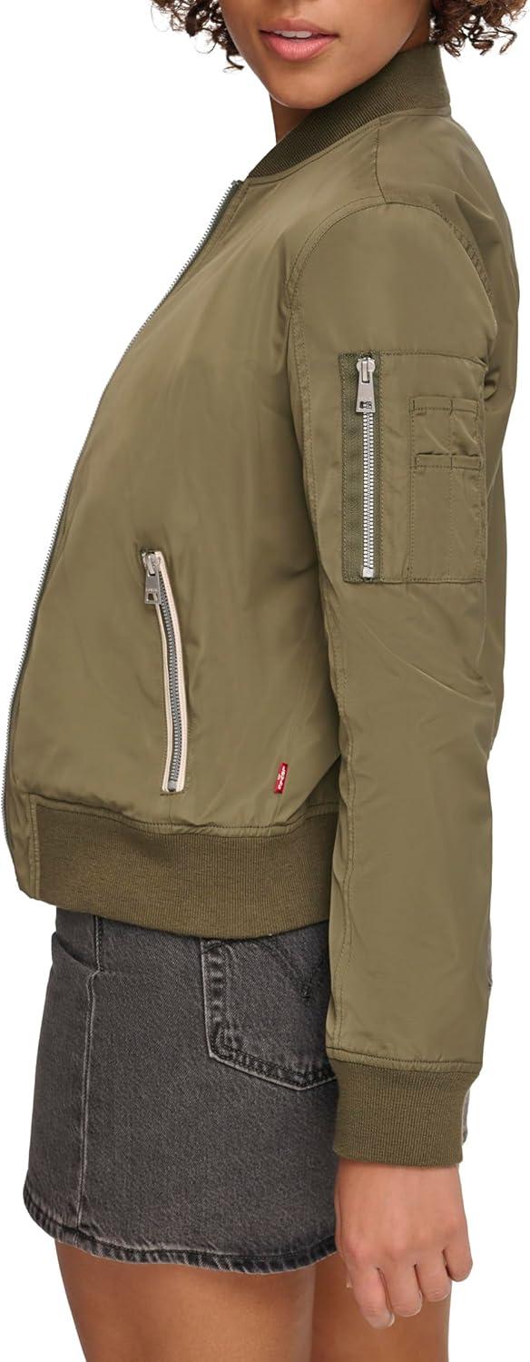 imageLevis Womens Melanie Newport Bomber Jacket Regular amp Plus SizeArmy Green