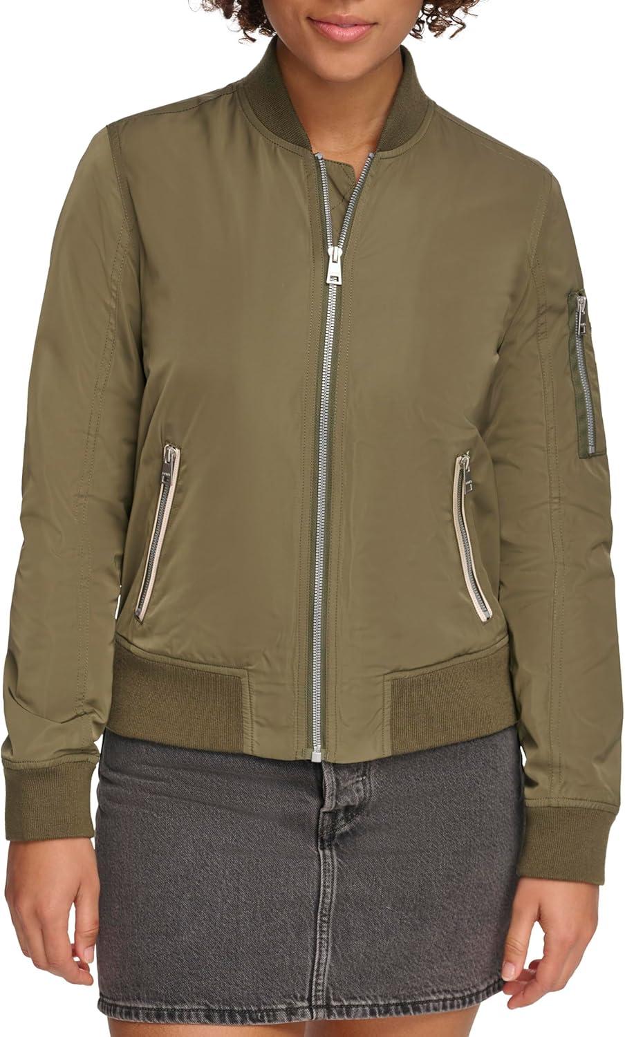 imageLevis Womens Melanie Newport Bomber Jacket Regular amp Plus SizeArmy Green