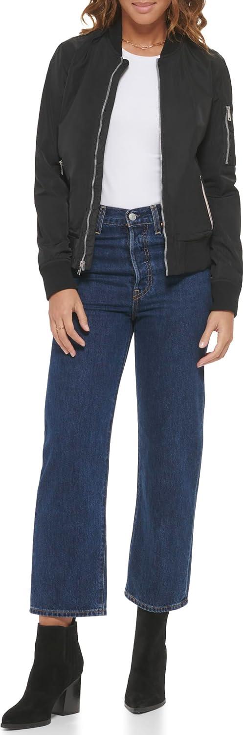 imageLevis Womens Melanie Newport Bomber Jacket Regular amp Plus SizeBlack