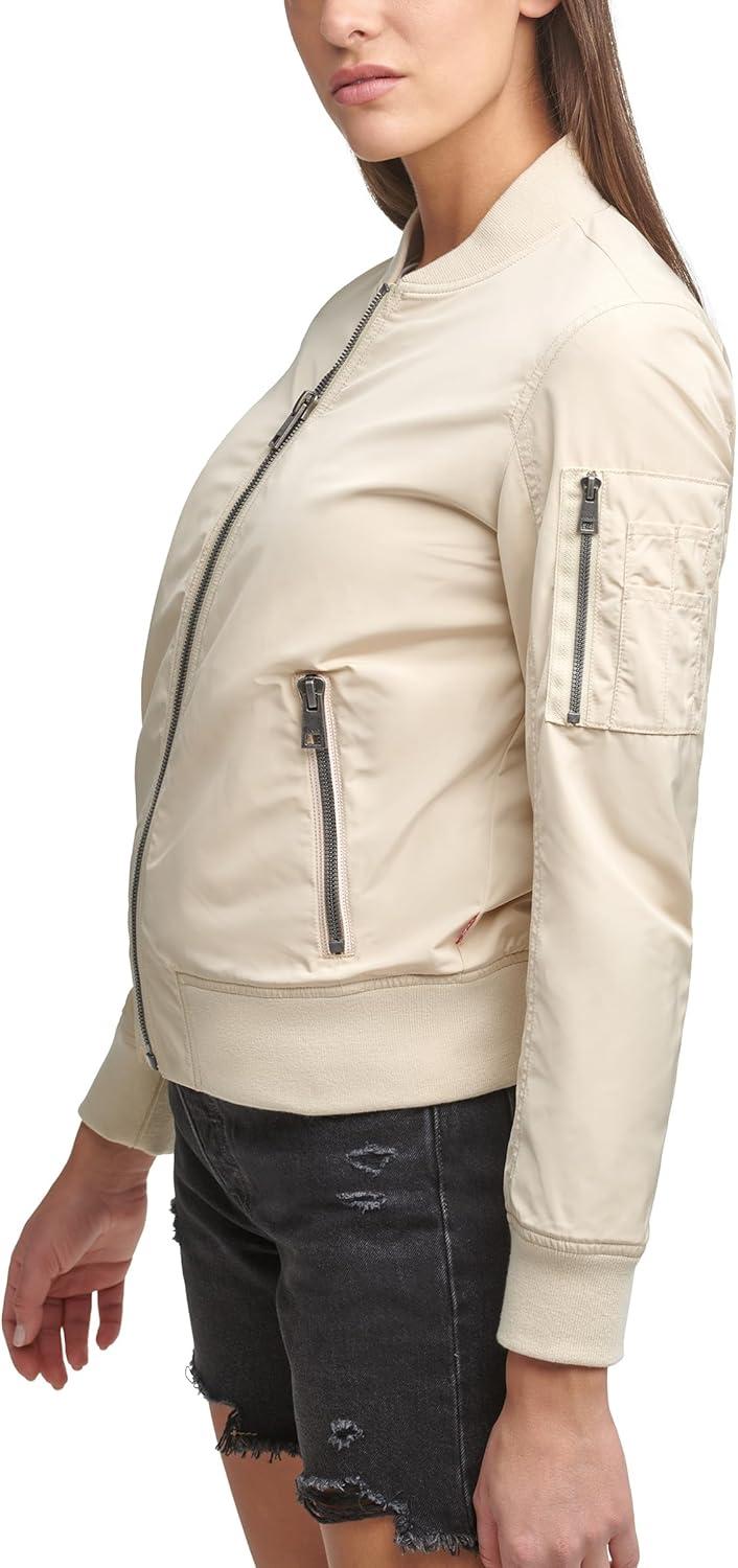 imageLevis Womens Melanie Newport Bomber Jacket Regular amp Plus SizeBleached Sand