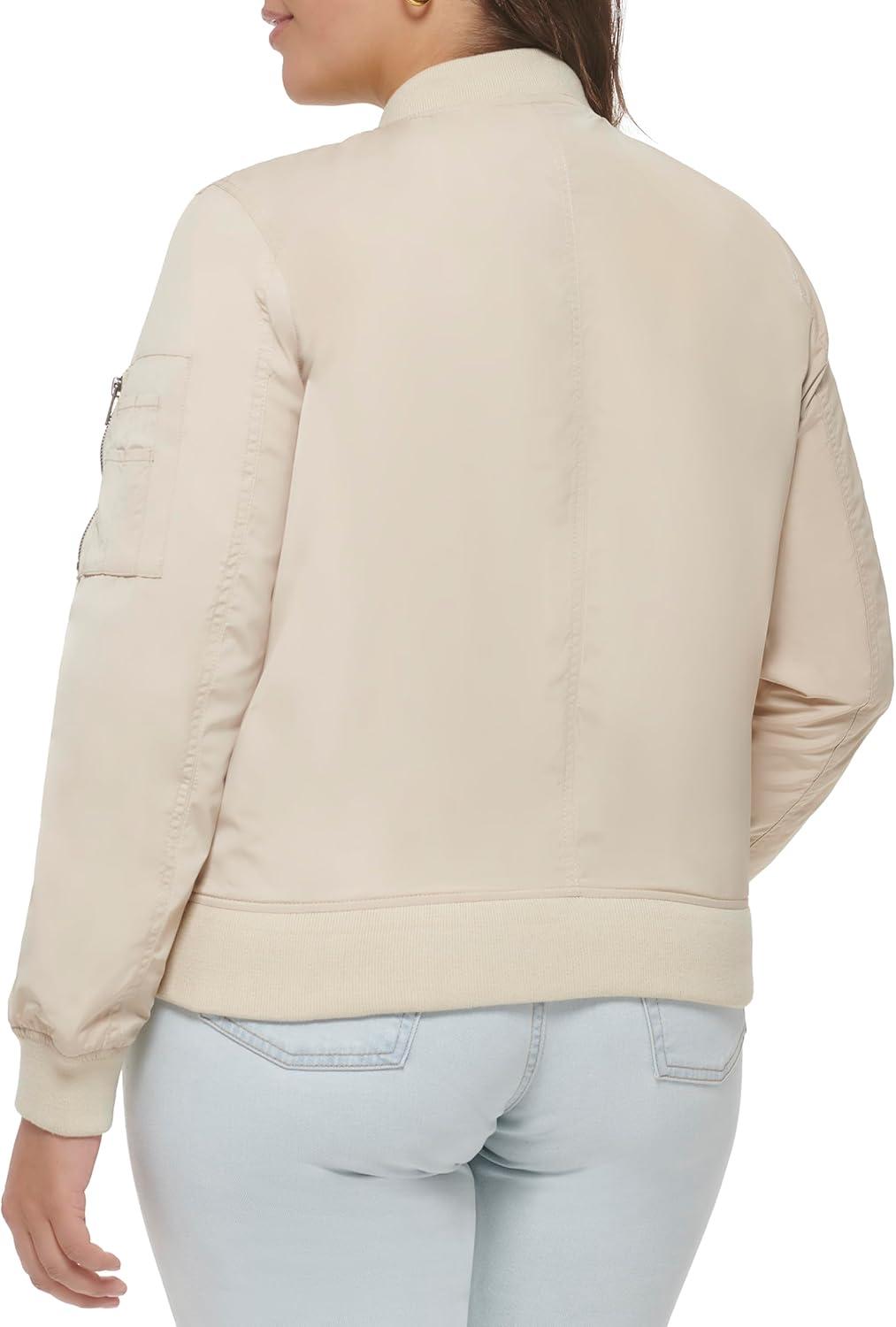 imageLevis Womens Melanie Newport Bomber Jacket Regular amp Plus SizeBleached Sand