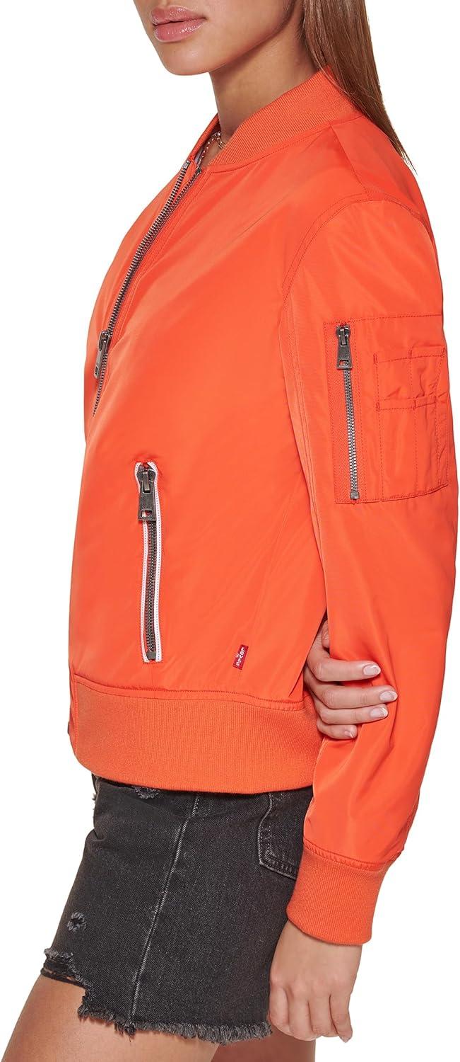 imageLevis Womens Melanie Newport Bomber Jacket Regular amp Plus SizeCherry Tomato